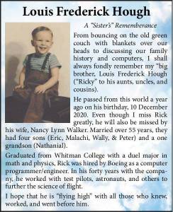 Louis Frederick Hough | Obituary