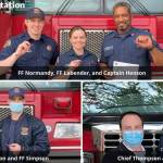 Valley Regional Fire Chief Brad Thompson recently awarded these firefighters the highest commendation the VRFA can hand out for their life-saving efforts during the Max House Apartments fire on July 24, 2021. Photo courtesy VRFA.