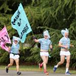 The 2019 March of Diapers fundraiser event collected 153,362 diapers, celebrating with a diaper run along SW 320th Street in Federal Way. Olivia Sullivan/staff photo