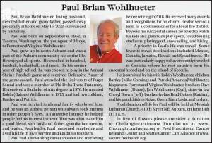 Paul Brian Wohlhueter | Obituary