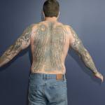 Photo of Auburn Police officer Jeffrey Nelson's tattoos. A King County Superior Court Judge decided many of Nelson's tattoos contained wording or imaging that would prejudice potential jurors. An additional 40 images have to be redacted prior to being released. (Courtesy photo)