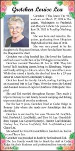 Gretchen Louise Lea | Obituary