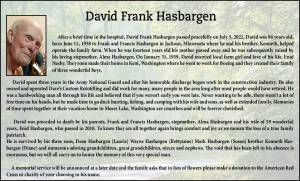 David Frank Hasbargen | Obituary