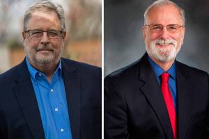 Chris Vance, left, will challenge incumbent Sen. Phil Fortunato, R-31st District, in November. Courtesy photos.