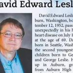 David Edward Leslie | Obituary