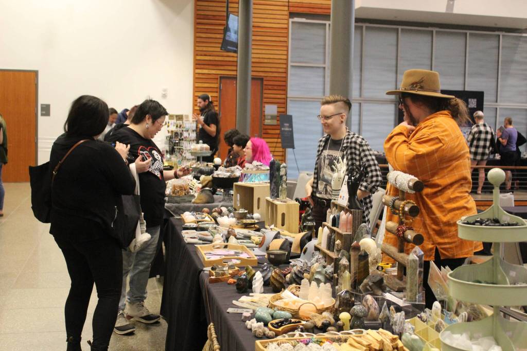 Bailey Jo Josie / Sound Publishing
Some vendors, like Emerald Outpost (pictured) or She And The Moon, sold metaphysical and spiritual items like crystals, sage sticks and jewelry.