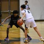 Trojan sophomore Jaylen Petty locks down on defense.