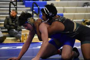 Trojan 170 pounder Jaylord Bielza during his win over Yahir Garcia. Ben Ray/Sound Publishing
