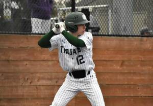 Auburn leadoff hitter ready to go during their jamboree. Ben Ray / The Reporter