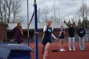 Sophie Danielson takes aim on the high jump. Ben Ray / The Reporter