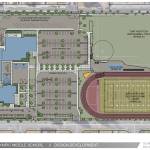 Site plan for the athletic fields at Olympic Middle School, 839 21st St. SE, Auburn.