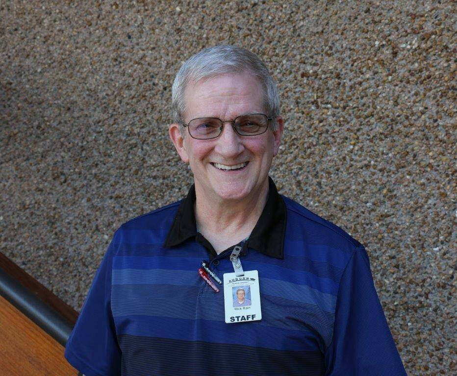 Rick Kain, the Auburn School Districts print guy, retires Aug. 31, after 42 years on the job. (Courtesy photo, ASD)