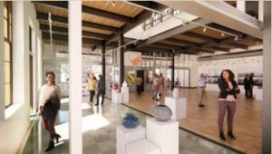 Courtesy Photo
An artists image of the first floor of the Postmark Center for the Arts, which will open at 20 Auburn Avenue after a 3-year-long renovation.