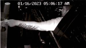 Surveillance footage of Matthew Darnells attempted kidnapping of a 31-year-old woman at a bikini barista stand in Auburn. (Courtesy of King County Superior Court documents.)