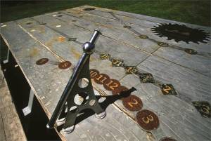 You Are Here - Millennium Sundial by Ries Niemi. Location: Les Gove Park, 910 9th St SE. Date accessioned: July 5, 2000. Original cost: $15,000. Current market value: The artist assessment noted that it would cost him $75,000 to remake today. Current insurance value: $16,500. Estimated cost of repair: $26,250 – $33,000. (Courtesy photo)