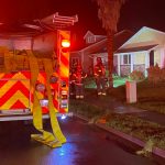 VRFA crews at the scene of a residential fire on the 1800 block of 22nd St NE. (Courtesy of the Valley Regional Fire Authority.)