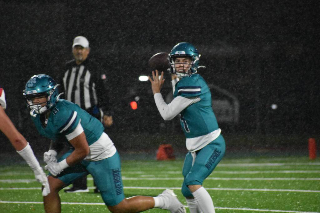 Andrew Wold has his eyes on a target against Juanita. Ben Ray / The Reporter