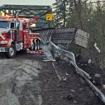 The scene of the semi-truck collision posted at 11:17 a.m. (Courtesy of Washington State Department of Transportation.)