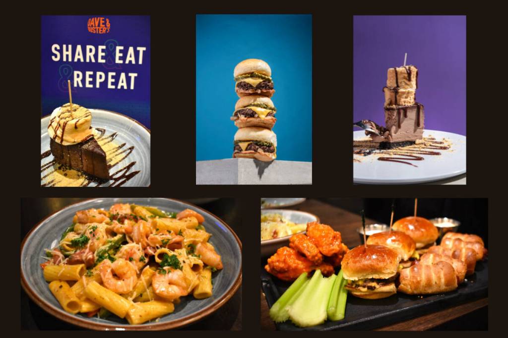 From sliders and flatbreads to creamy chicken Alfredo and an array of burgers and steaks, weve aimed to encapsulate the spirit of all-encompassing American cuisine.Photos courtesty of Dave & Busters.