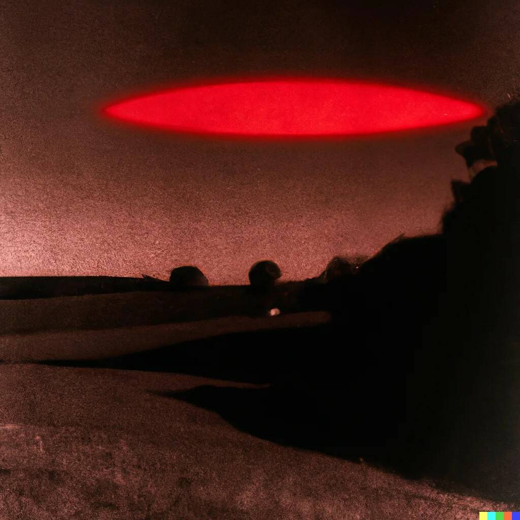 A Feb. 13, 2024 reporting of a red disk shaped aura spotted moving in Graham. Jeff Kindle, a UFO field researcher, said Graham is often a good place for UFO sightings. Photo courtesy The National UFO Reporting Center (NUFORC)