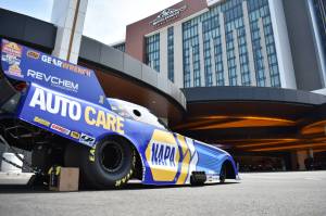Ron Capps funny car was on display outside the Muckleshoot Casino and Hotel. Ben Ray / Sound Publishing