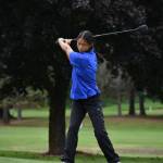 Lions sophomore Esther Yu takes her tee shot on the third hole at the Auburn Golf Course. Ben Ray / The Reporter