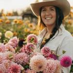 Kelsey Hall has been growing dahlias since 2018; her farm now sells more than 4,000 flowers a year, and grows up to 200 different varieties. Photo courtesy Kelsey Hall