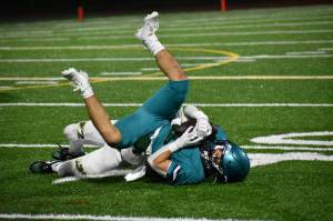 Auburns defense turned the Ravens offense upside down in the second half. Ben Ray / The Reporter