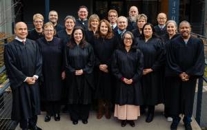 King County District Court (pictured left to right): Judge Raul Martinez, Judge Corinna Harn, Judge Lisa Paglisotti, Judge Faamomoi Masaniai, Judge Kristin Shotwell, Judge Rebecca C. Robertson, Judge Peter Peaquin, Judge Jill Klinge, Judge Lisa OToole, Judge Kevin Peck, Judge Matthew York, Judge Leah Taguba, Judge Brian Todd, Judge Elizabeth D. Stephenson, Judge Kuljinder Dhillon, Judge Marcus Naylor, Judge Karama H. Hawkins, Judge Nathaniel Green. COURTESY PHOTO