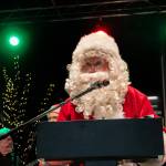 Photos courtesy of City of Auburn
The North Poles number one resident addresses the crowd gathered to honor him at the Santa Parade on Dec. 7 in downtown Auburn.