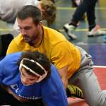 Auburn Head Coach Shane Ornufer works with Lucas Whitehall-Gilkes during practice. Ben Ray / The Reporter