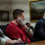 Jeffrey Nelson, at his hearing Dec. 20, listening to the judge decide whether there will be a new trial and judge recusal. Photo by Joshua Solorzano/Auburn Reporter