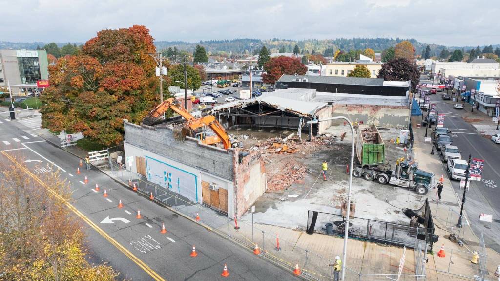 Photo courtesy of City of Auburn
Demolition underway in October at the Auburn Avenue Theater site.