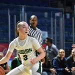 Avery Hansen looks for a teammate against Woodinville at the ShoWare Center. Ben Ray / The Reporter