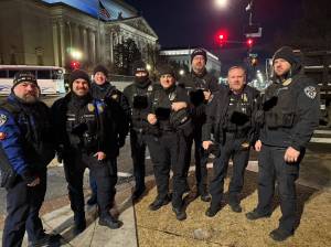 Officer Patrick Douglas, Officer Dillan Claire, Det. Derek Morse, Officer Joshua DeRoche, Det. Douglas Faini, Det. Jon Postawa, Cmdr. Shaun Feero, and Sgt. Joshua Matt. Courtesy photo.
