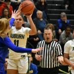 Kaleesa Howard take a three point shot against Tahoma. Ben Ray / The Reporter
