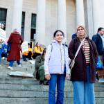 Alyaa Shamkhi volunteers at multiple organizations in Kent where she lives, including the New Americans Alliance for Policy and Research and Mujer al Volante in Federal Way. She attended the event at the Capitol with her daughter Feb. 27 in Olympia. Photo by Keelin Everly-Lang / the Mirror