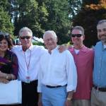 Bob Roegner, center, in Aug. 2019 at the FUSION summer gala. Pictured left to right: Leanne Stock, Jeff Stock, Roegner, Todd Suchan, Andy Hobbs. File photo