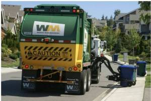 A Waste Management hauler on the job. Photo courtesy City of Auburn