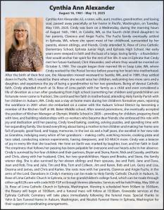 Cynthia Ann Alexander | Obituary