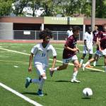 Benjamin Yitbarek chases down the ball at Sparks Stadium against the Islanders. Ben Ray / The Reporter