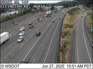Northbound State Route 167 on Washington State Department of Transportation real-time camera on June 27. Courtesy photo.