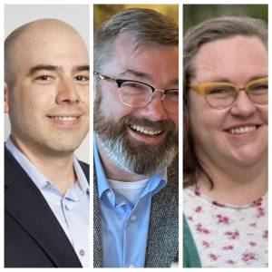 Left to right: Yuval Fleming, Brian Lott, Erica Tomas.