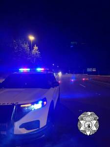 A photo near where WSP initially blocked off the road because of the crash. Courtesy photo.