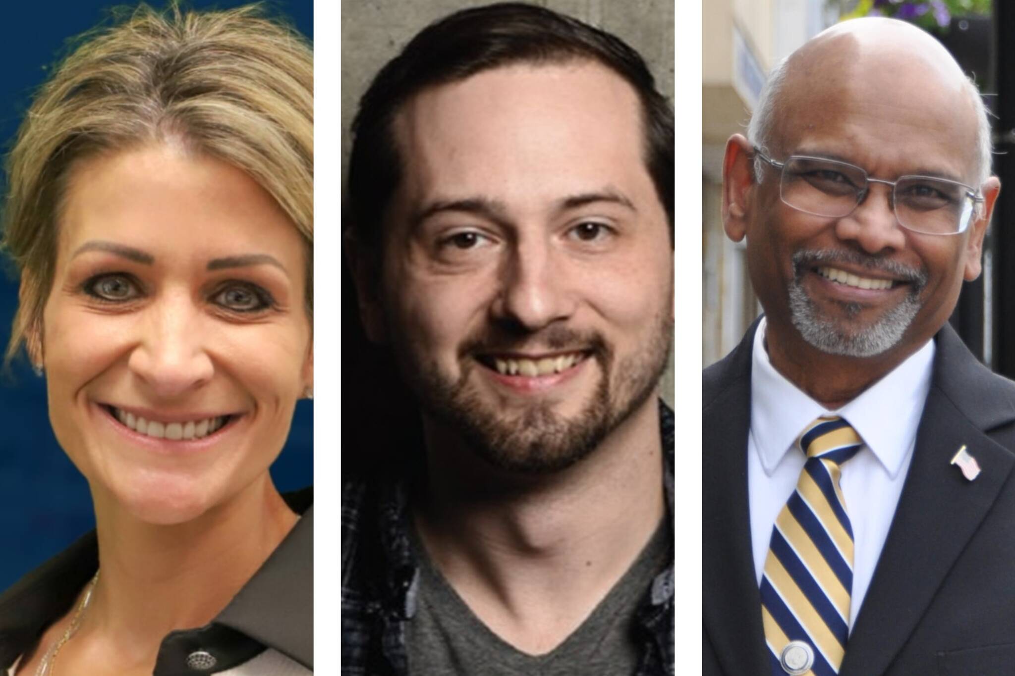 Pictured left to right: Lisa Stirgus, Cobi Clark, James Jeyaraj. (Courtesy photos)