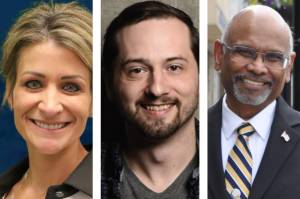 Pictured left to right: Lisa Stirgus, Cobi Clark, James Jeyaraj. (Courtesy photos)