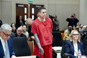 Jeffrey Nelson, a former officer with the Auburn Police Department, receives his sentence Jan. 23 at the Maleng Regional Justice Center in Kent. Photo by Joshua Solorzano/Sound Publishing