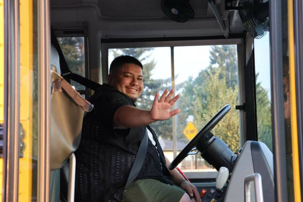 Bus driver on an Olympic Middle School route.