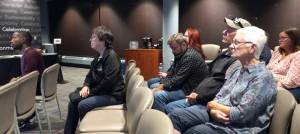 People in the audience pay attention to what city leaders are saying Sept. 30. Photo by Robert Whale/Auburn Reporter