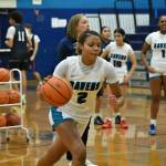 Zoe Wilder drives to the basket during practice. Ben Ray / The Reporter
